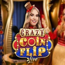 Crazy Coin Flip logo by Evolution at Lucky Max CasinoCrazy Coin Flip