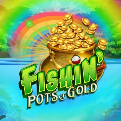 Fishin Pots Of Gold logo by Gameburger Studios at Lucky Max Casino